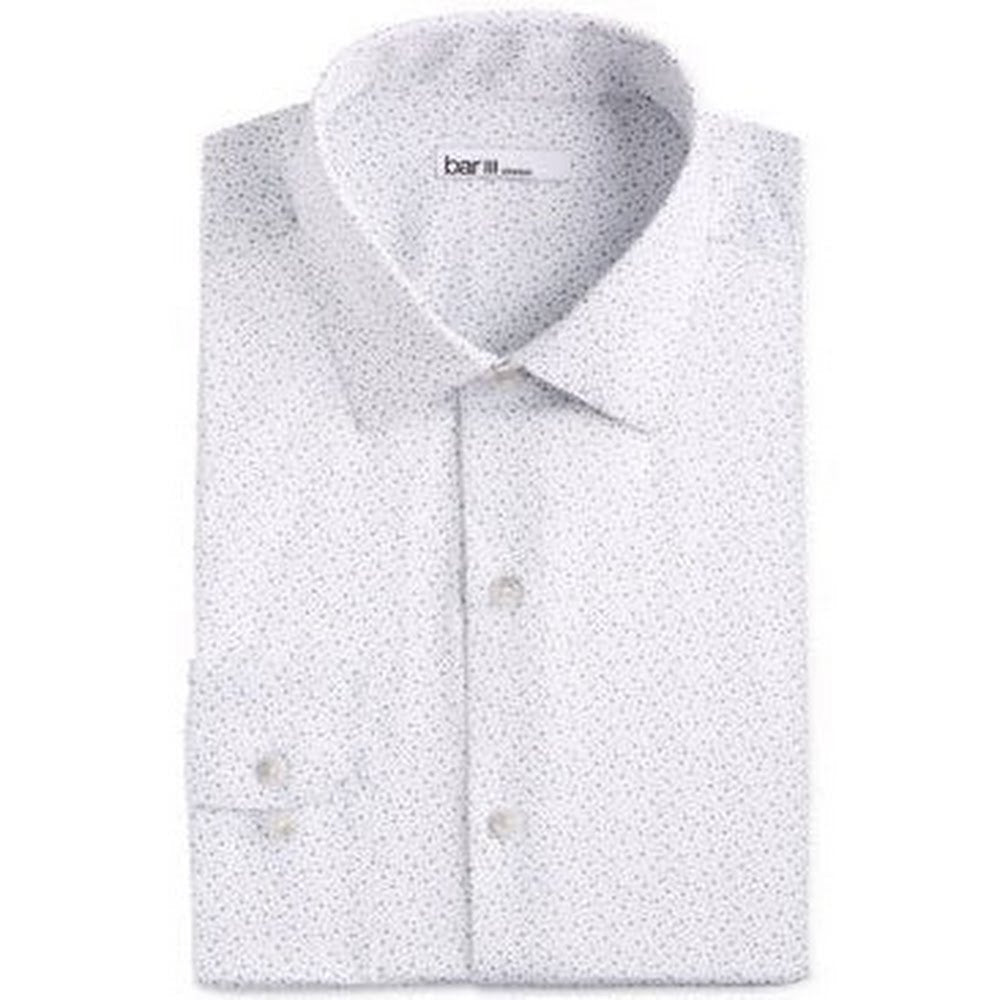 Bar III Mens Dress Textured Shirt Slim Fit Stretch, Size XL